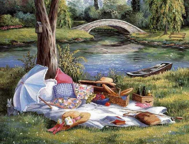 Picnic and painting. Una actividad para disfrutar al aire libre.